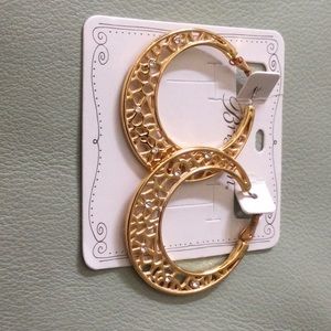 Brighton gold filigree earrings.